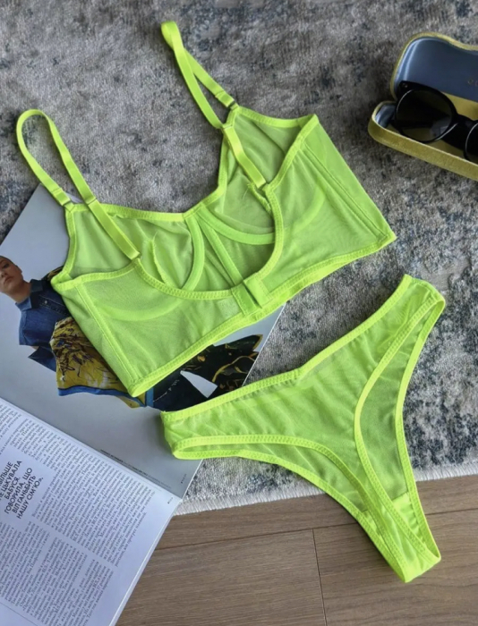 Lenjerie intima din 2 piese, verde [5]