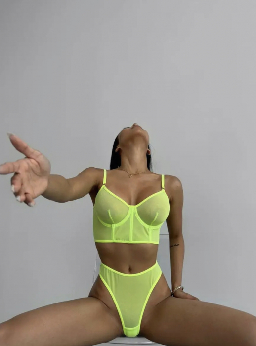 Lenjerie intima din 2 piese, verde [3]