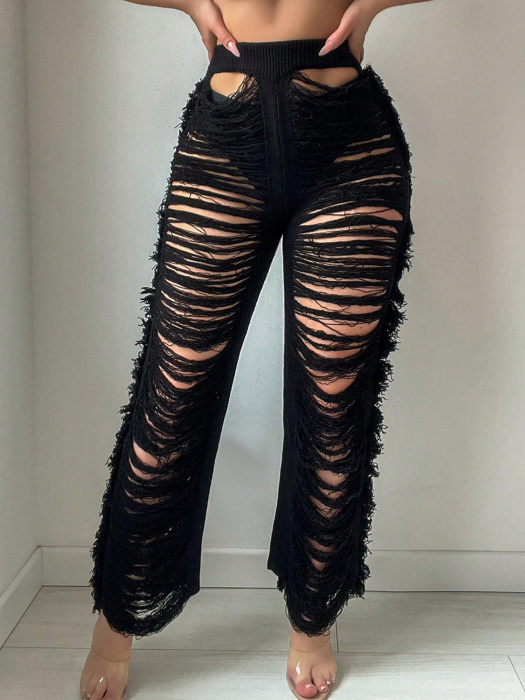 Pantaloni de plaja, cu franjuri [5]