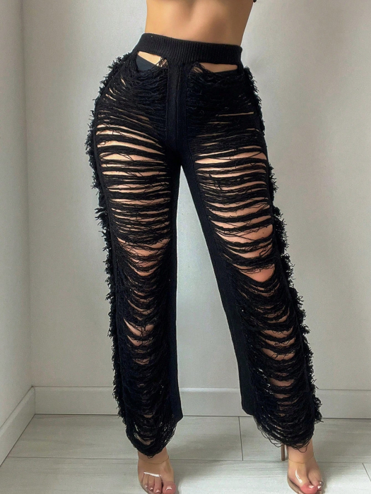 Pantaloni de plaja, cu franjuri [7]