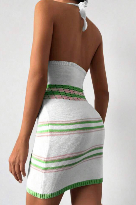 Rochie de plaja scurta, cu aspect crosetat [3]