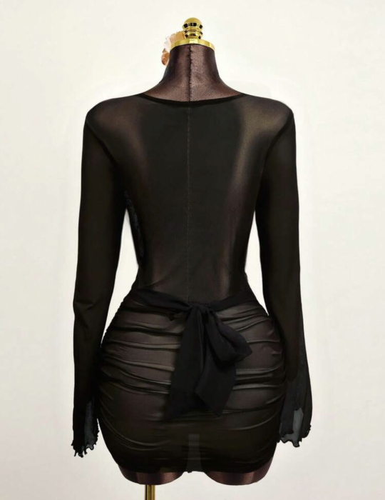 Rochie de plaja scurta, negru [6]