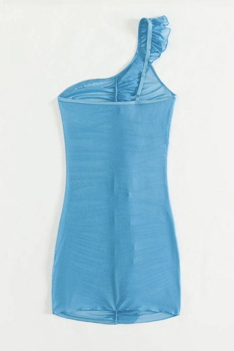 Rochie de plaja scurta, cu volane [2]