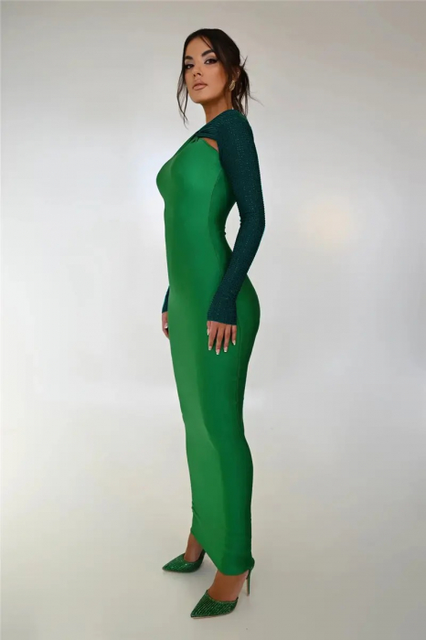 Rochie lunga eleganta din material modelator, croiala unica, atent confectionata pentru a-ti evidentia talia [4]