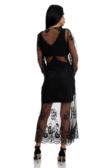 Rochie lunga eleganta cu plasa [2]