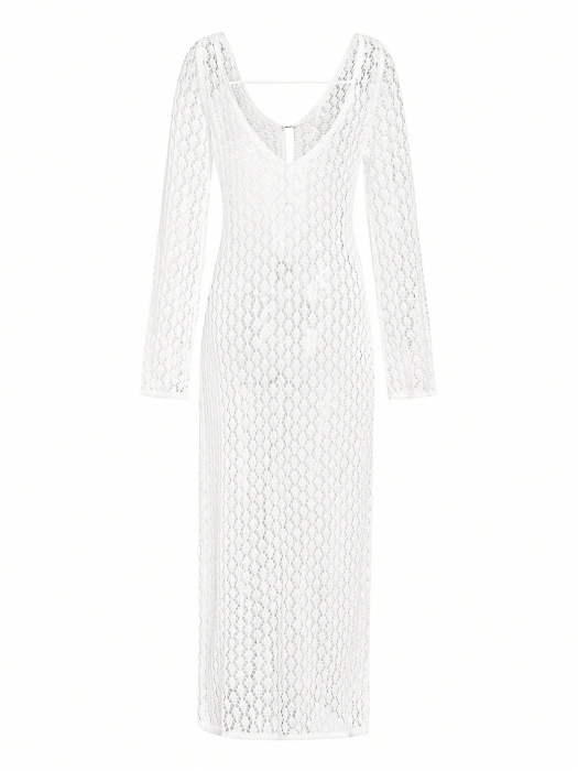 Rochie lunga de plaja, alb [2]