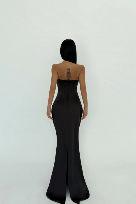 Rochie eleganta neagra tip sirena fara maneci [3]