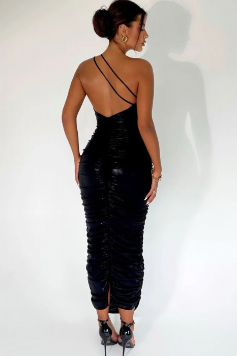 Rochie midi eleganta cu aspect stralucitor [5]