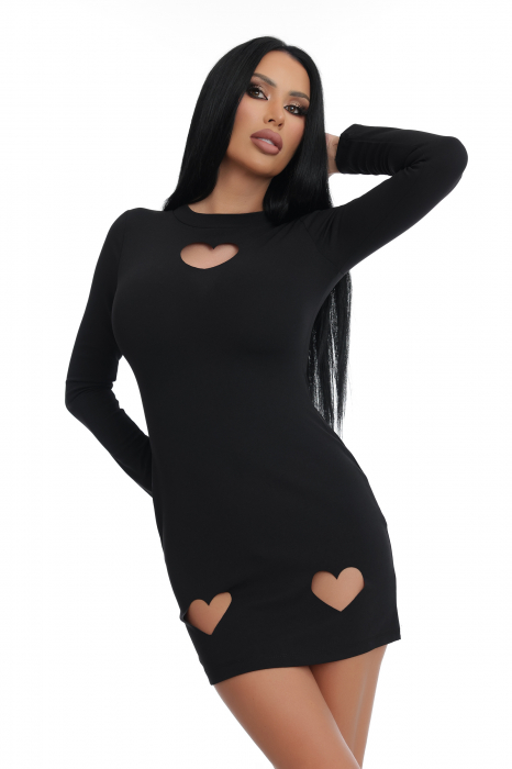 Rochie mini cambrata cu decupaje [2]