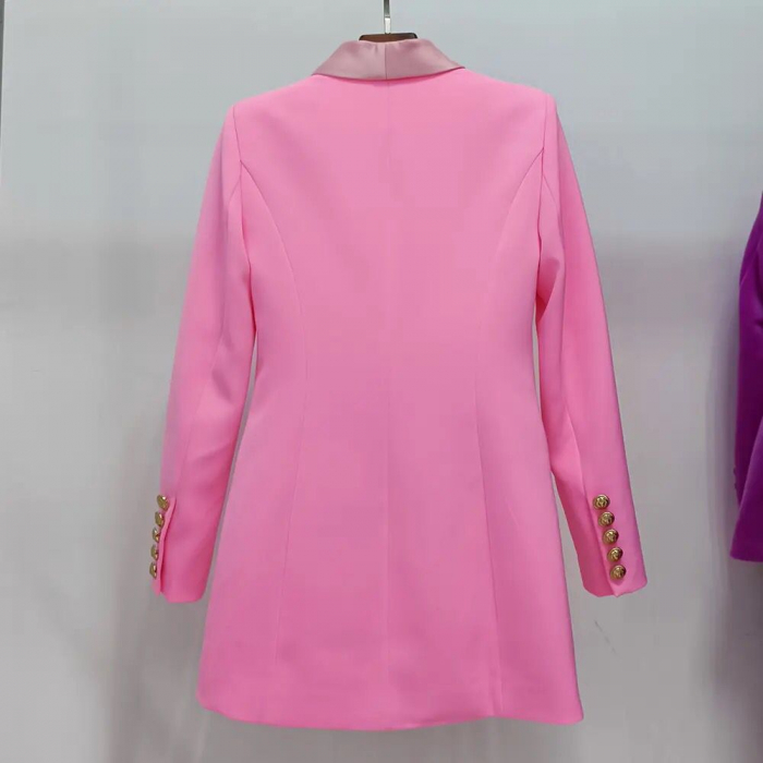 Rochie sacou cu nasturi aurii si decolteu in V [2]