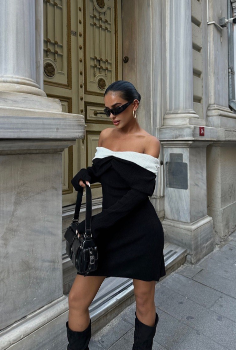 Rochie scurta cu aspect tricotat [2]