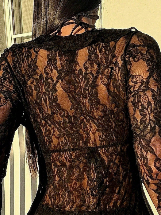 Rochie scurta de plaja, din dantela [3]