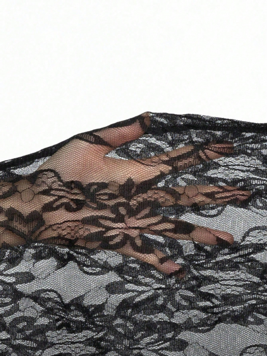 Rochie scurta de plaja, din dantela [4]