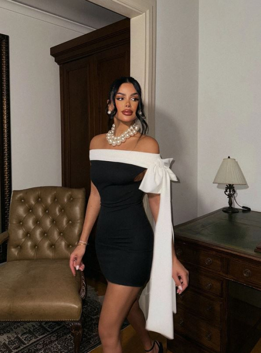 Rochie lunga eleganta, pe umeri [3]