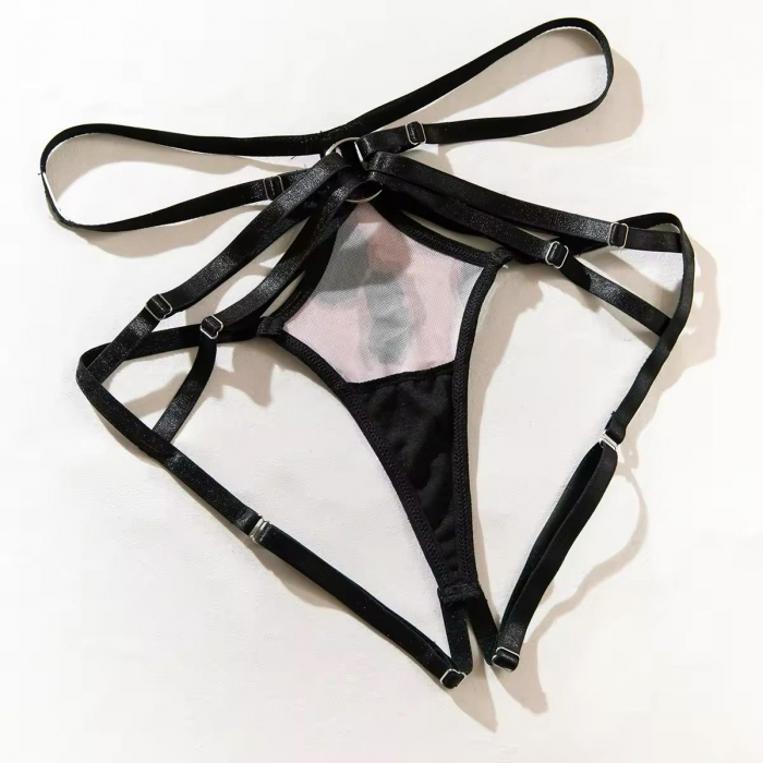 Set de lenjerie intima 4 piese, cu imprimeu animal print [5]
