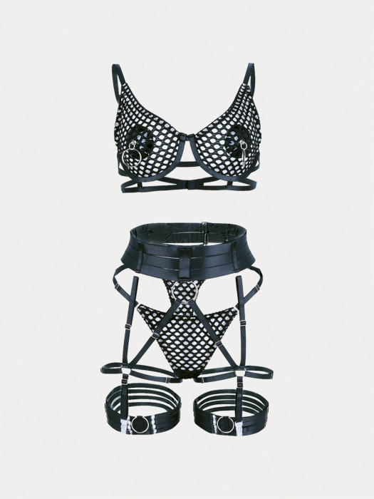 Set de lenjerie intima 4 piese, cu bretele reglabile [9]