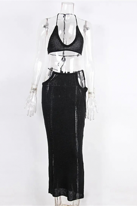 Set de plaja cu aspect crosetat [4]