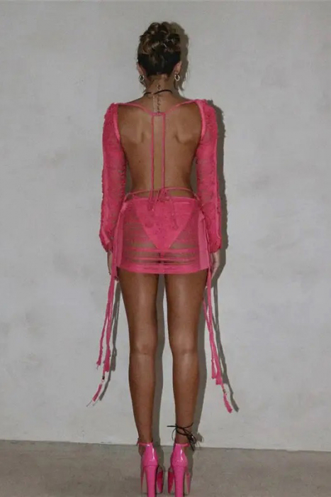 Set de plaja cu aspect crosetat [2]