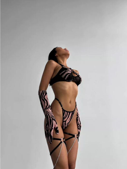 Set lenjerie intima 4 piese, animal print [7]