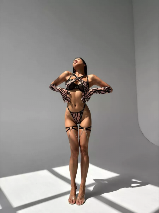 Set lenjerie intima 4 piese, animal print [9]