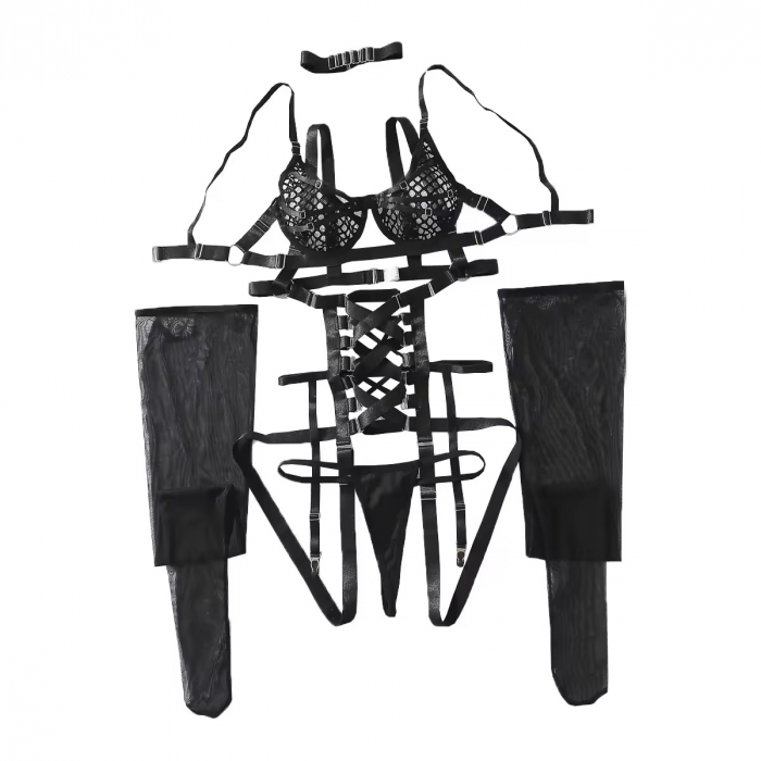 Set  negru cu decupaje, 5 piese [2]