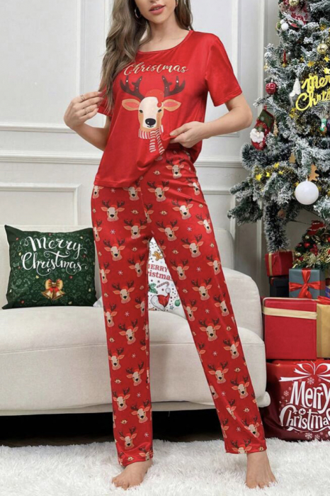 Set pijama cu imprimeu de Craciun [1]
