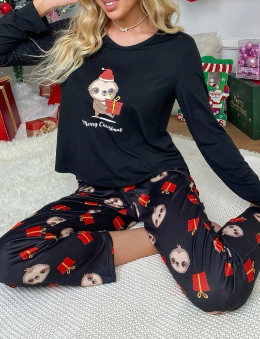 Set pijama cu imprimeu de Craciun [3]