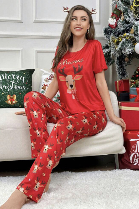 Set pijama cu imprimeu de Craciun [4]