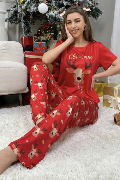 Set pijama cu imprimeu de Craciun [5]