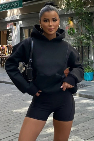 Hanorac lejer cu fermoar si gluga [3]