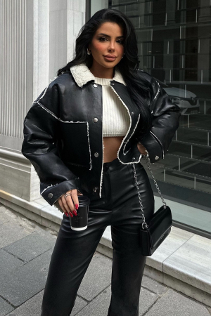 Jacheta lejera din piele ecologica [2]