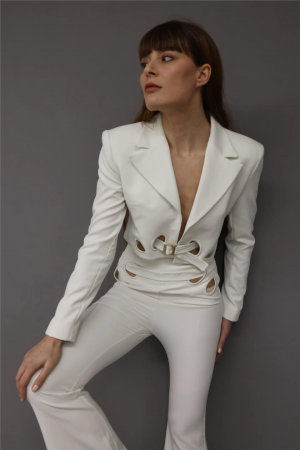 Sacou scurt cu decupaje [0]