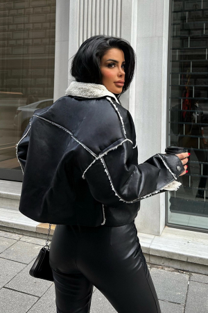 Jacheta lejera din piele ecologica [1]