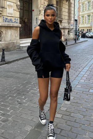 Hanorac lejer cu fermoar si gluga [5]