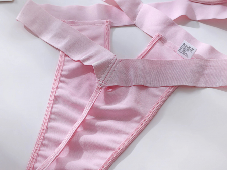 Body roz cu decupaje si aspect satinat [1]