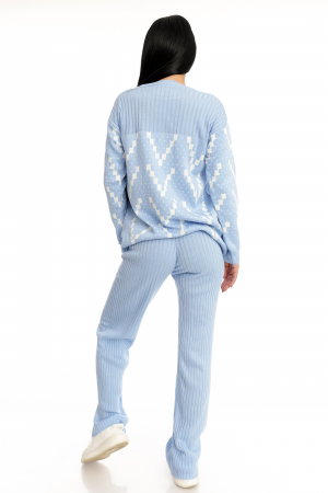 Costum 2 piese pulover si pantaloni, blue [3]