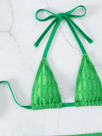 Costum de baie 3 piese, verde [4]