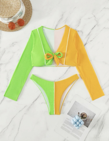 Costum de baie cu 2 piese, cu top [2]