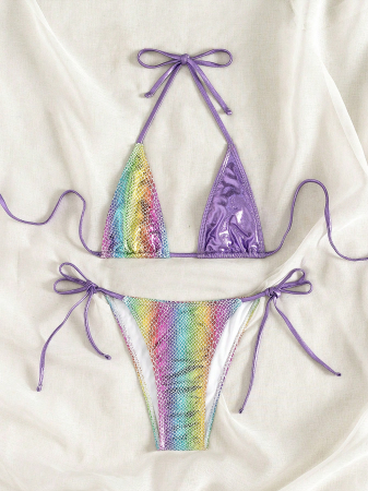 Costum de baie cu 2 piese si imprimeu multicolor [2]