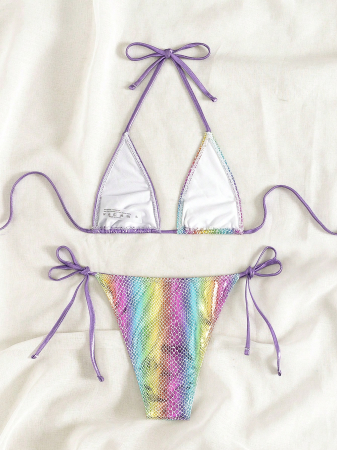 Costum de baie cu 2 piese si imprimeu multicolor [3]