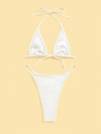 Costum de baie din 2 piese, alb [2]