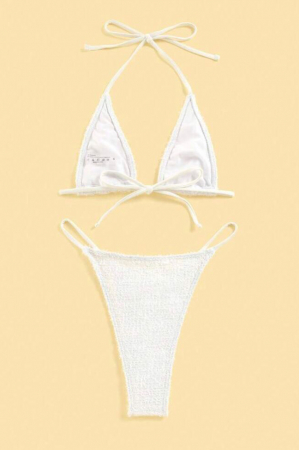 Costum de baie din 2 piese, alb [3]