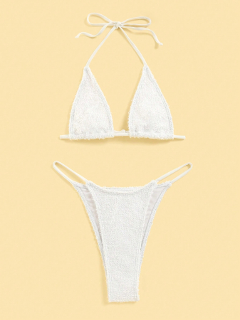 Costum de baie din 2 piese, alb [4]