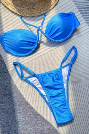 Costum de baie din 2 piese, albastru [0]