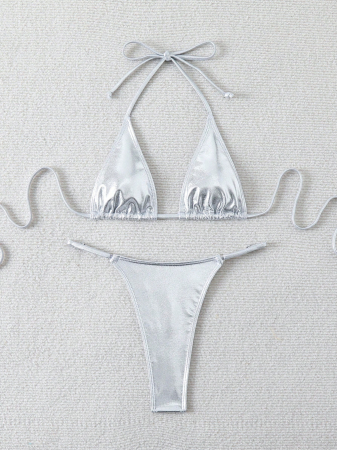 Costum de baie din 2 piese, argintiu [2]