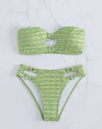 Costum de baie din 2 piese, cu accesorii metalice [2]