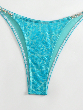 Costum de baie din 2 piese, cu accesorii decorative [5]