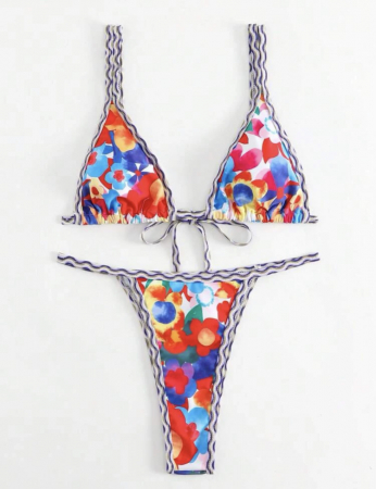 Costum de baie din 2 piese, cu imprimeu [2]