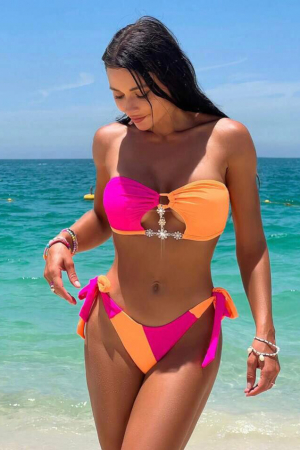 Costum de baie din 2 piese, cu imprimeu [0]