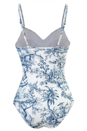 Costum de baie din 2 piese, cu imprimeu [3]